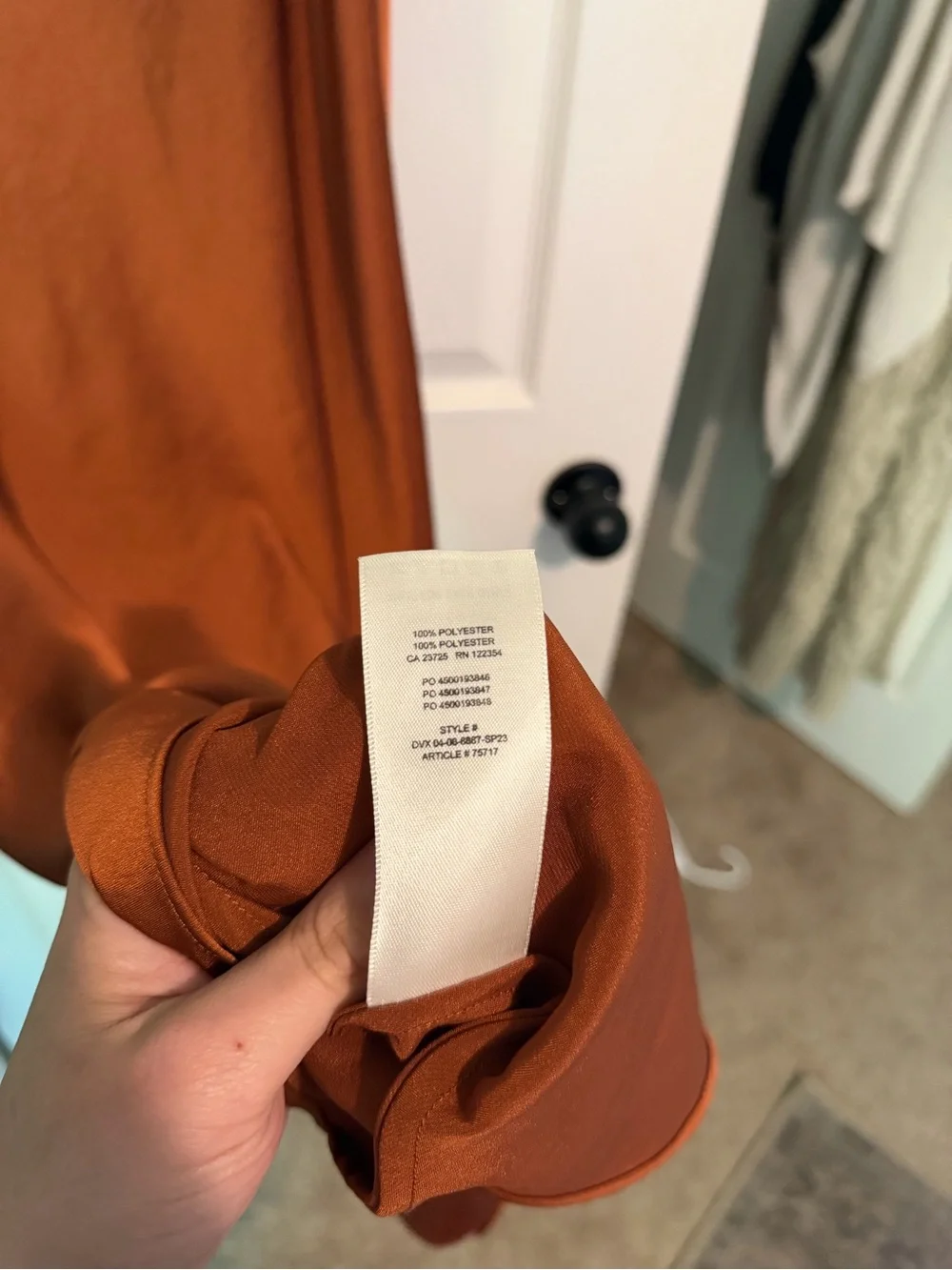 Wilfred Rust-Brown Slip Midi Dress - Picture 4 of 5